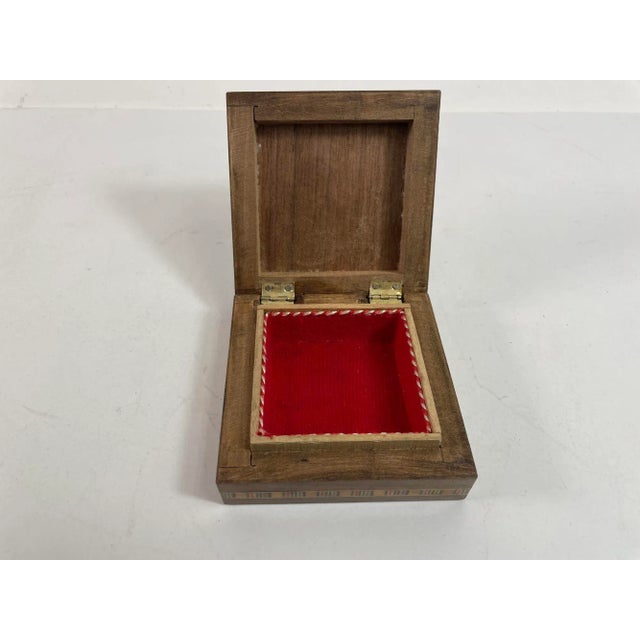 Vintage Middle Eastern Moorish Inlaid Marquetry Mosaic Box For Sale - Image 10 of 12