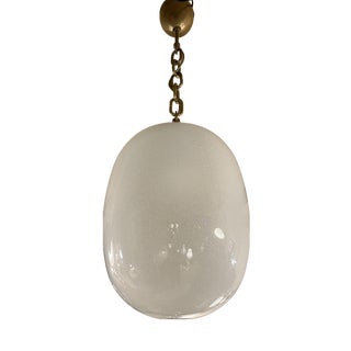 Hand-Blown Pulegoso Murano Glass Globe Suspension in the style of Archimede Seguso For Sale