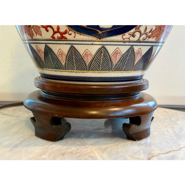 Wood Frederick Cooper Imari Style Lamp For Sale - Image 7 of 11