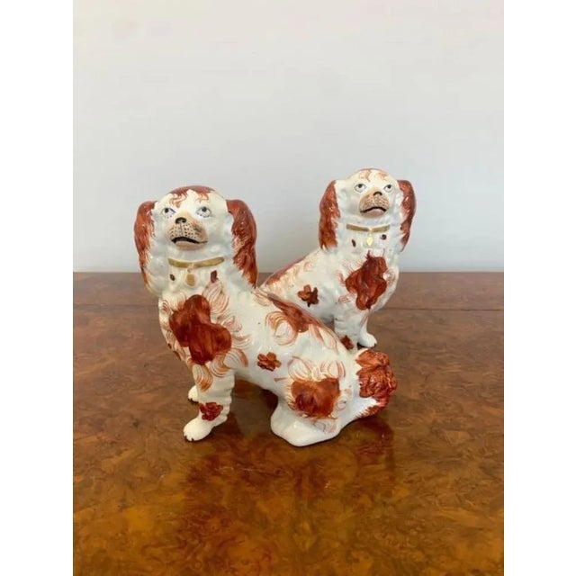 Victorian Seated Spaniels, 1880s, Set of 2 For Sale - Image 3 of 5