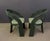 1970s Set of 6 Postmodern Green Bent Rattan Dining Chair in the Style of Axel Enthoven For Sale - Image 5 of 13