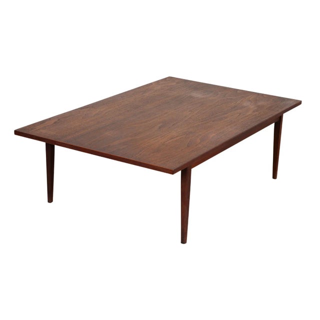 1970s Mid-Century Modern Walnut Coffee Table For Sale - Image 4 of 10