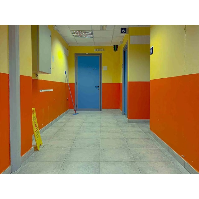 Blue Door is an original artwork realized by Sergio Picciaredda in the 2010s. Mixed colored print on Matte Photo Paper....