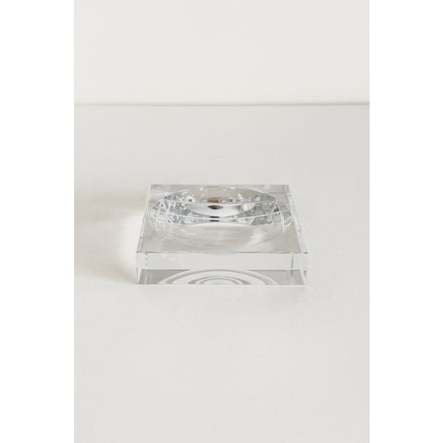 Mid-Century Modern Baccarat Square Sparte Crystal Ashtray, 1980s For Sale - Image 3 of 8