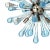 2010s Murano Glass Sputnik Chandelier Featuring Light Blue and Clear Air Drops For Sale - Image 5 of 6