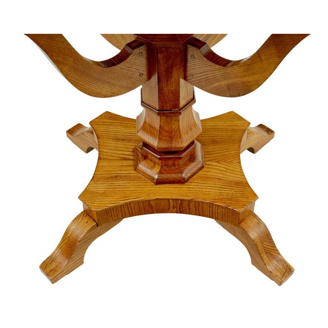 Wood Antiqye Scandinavian Burr Birch and Elm Occasional Table, 1870 For Sale - Image 7 of 12