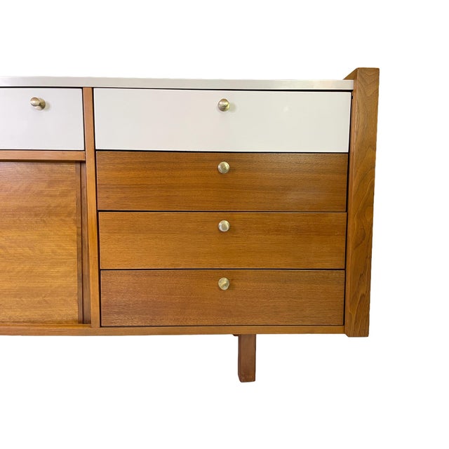 Brown Saltman Walnut Modular Wall Unit Attributed to Martin Borenstein, 1960s For Sale - Image 13 of 18