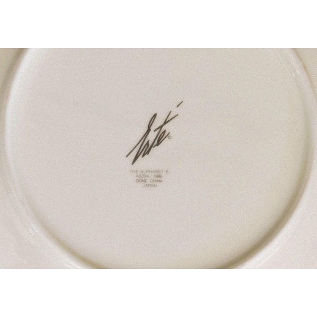 B plate, the alphabet is a beautiful color ceramic plate realized by erté (after) in 1986, as reported on the back of each...