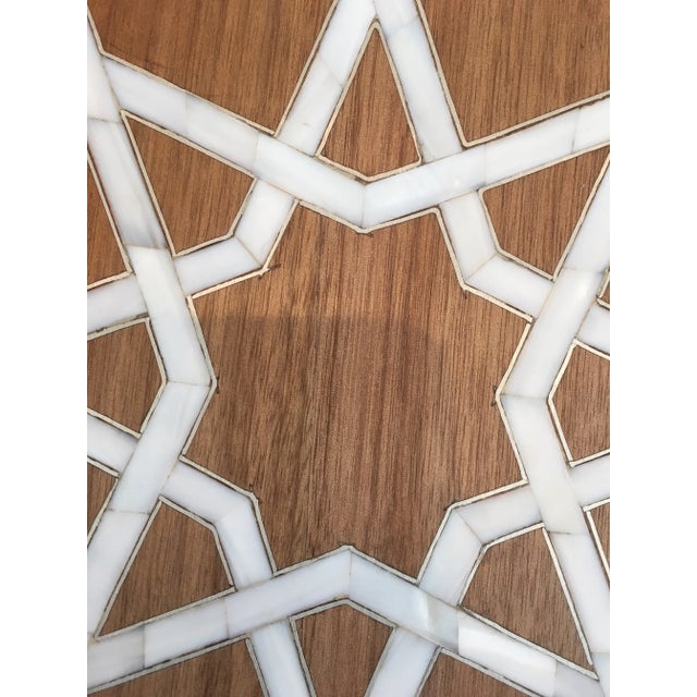 Modern Islamic Style Mother of Pearl Inlay Side Table For Sale - Image 4 of 7