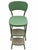 A distinctive vintage Stylaire folding chair with a wonderful 1950s-era look, featuring its original green color and...