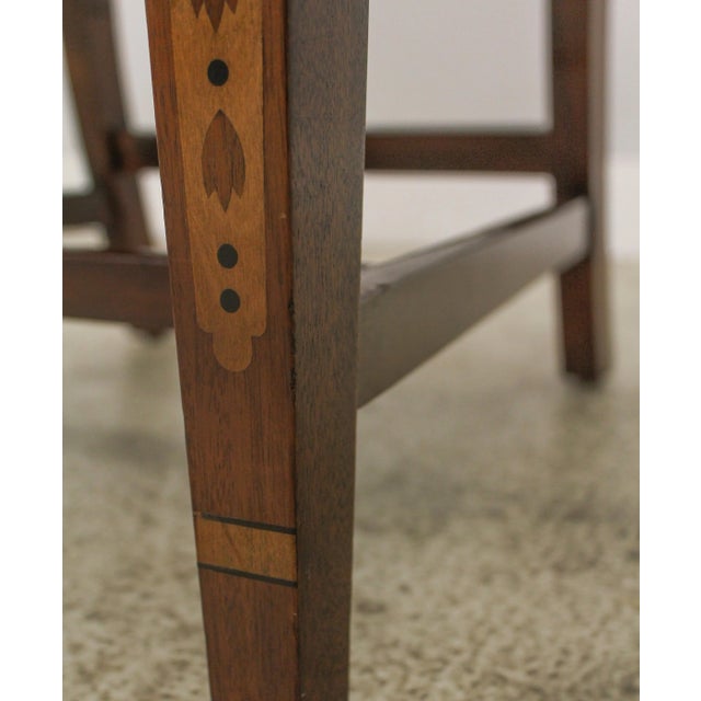 Southwood Inlaid Solid Mahogany Federal Upholstered Armchair For Sale - Image 10 of 13