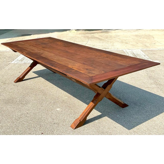 Vintage 18th Century Monumental Plank Dining Table For Sale In West Palm - Image 6 of 12