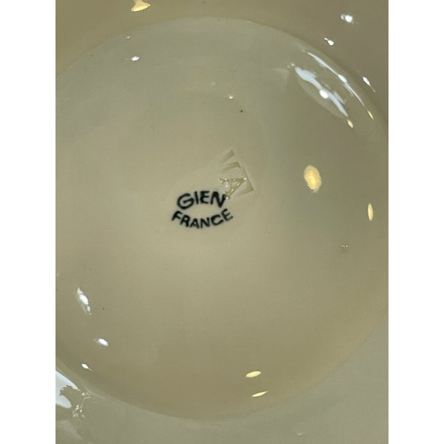 French Majolica Artichoke Playe in Green and Off-White, by Gien For Sale - Image 9 of 9