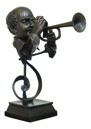 Signature Statuary A6862 Bronze Trumpet Player Sculpture