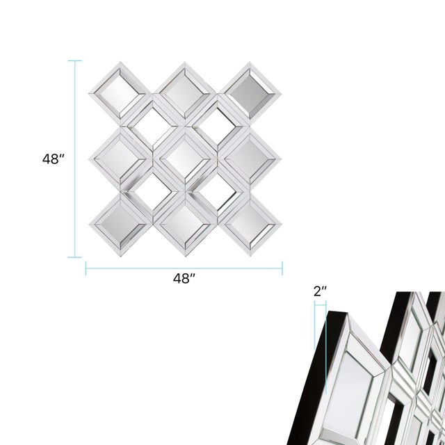 Glass Diamont Mirror For Sale - Image 7 of 11