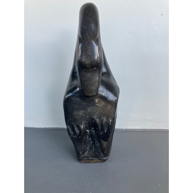 Rare Large Shona Sculpture Attributed to Jonathan Mhondorohuma For Sale - Image 9 of 17