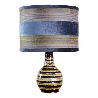 Ceramic Table Lamp with Stripes, 1970s For Sale
