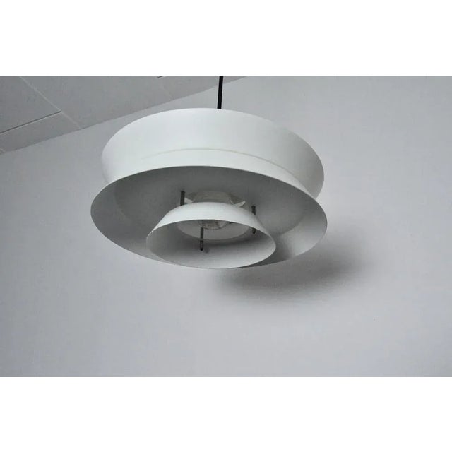 White Trava Pendant Lamp by Carl Thore for Granhaga, Sweden, 1960s For Sale - Image 6 of 10