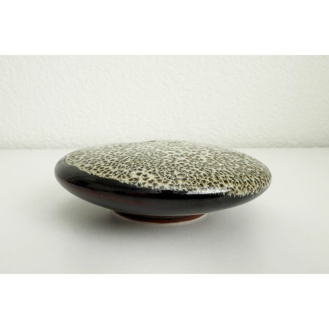 Vintage Ikebana Vase With Tortoise Glaze For Sale - Image 4 of 8