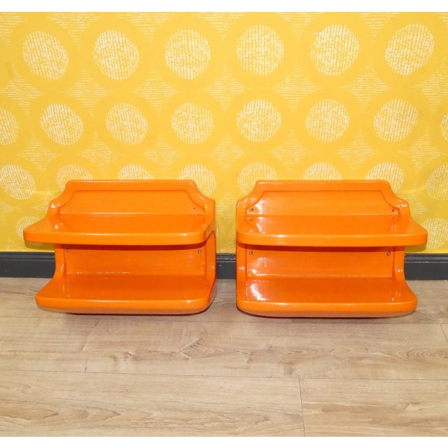 Space Age Orange Plastic Wall Shelf, 1970s For Sale - Image 10 of 14