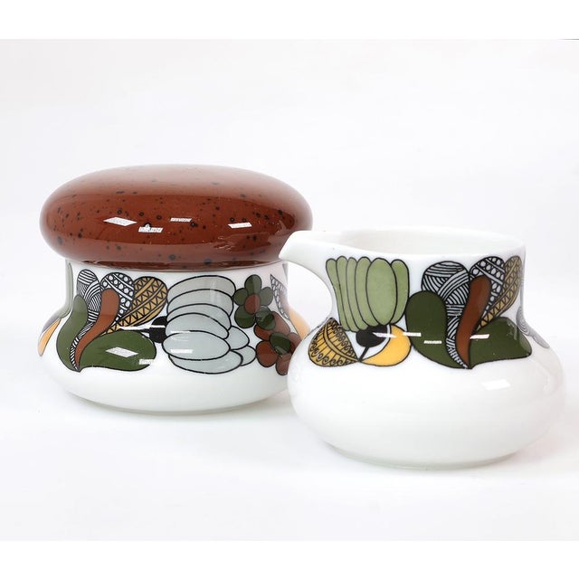Ceramic Porcelain Breakfast Tableware, 1970s, Set of 19 For Sale - Image 7 of 18