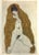 Artist:Egon Schiele Country:Austria Title:Female nude with yellow shawl Medium:Lithograph – 37 Marks:Signed in plate...