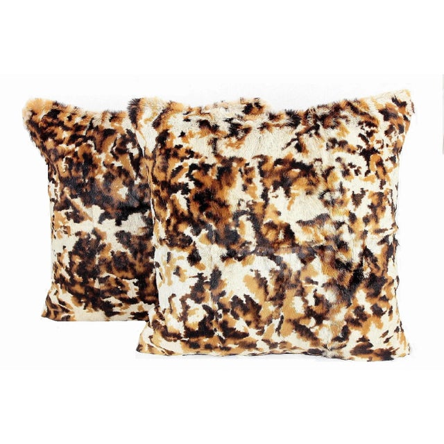 Vintage Animal Skin Fur Cowhide Pillow Cover For Sale - Image 11 of 12