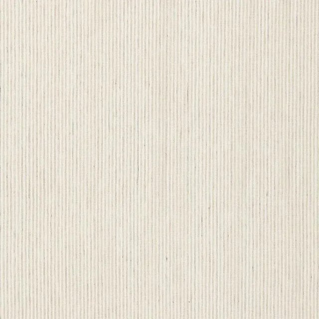 Sample - Schumacher Mackay Linen Stripe Sheer Fabric in Pebble For Sale