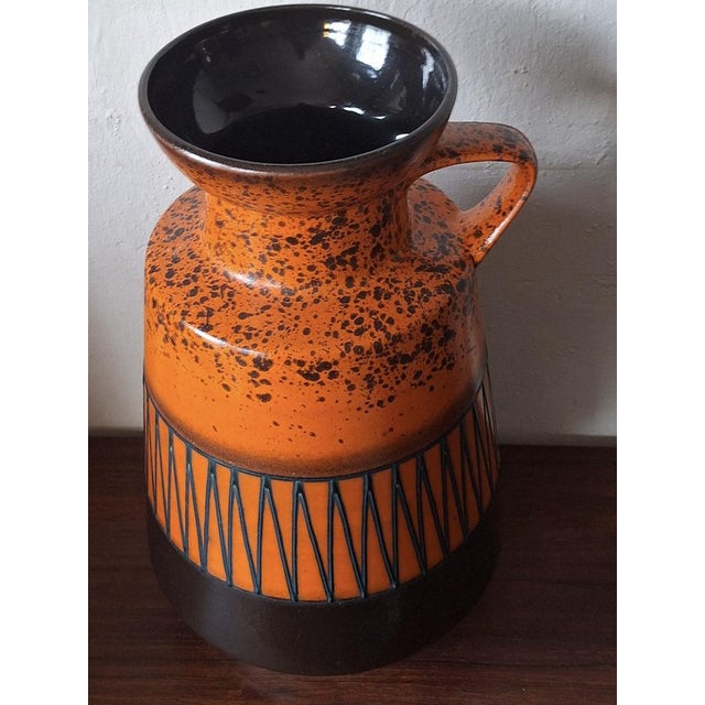 Ceramic Large Vintage Brutalist Ceramic Floor Vase, 1970s For Sale - Image 7 of 10