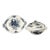 Late 18th Century First Period Worcester Porcelain Soup Tureen, Cover and Stand, Pine Cone Pattern, Blue and White For Sale