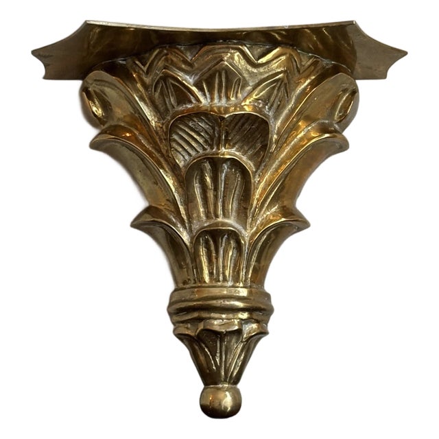 Mid-20th Century Italian Renaissance-Style Solid Brass Wall Bracket For Sale