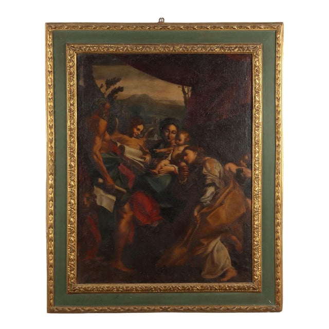 After Correggio, The Virgin Mary of St. Jerome, 18th Century, Oil Painting on Canvas, Framed For Sale