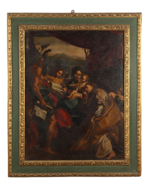 After Correggio, The Virgin Mary of St. Jerome, 18th Century, Oil Painting on Canvas, Framed