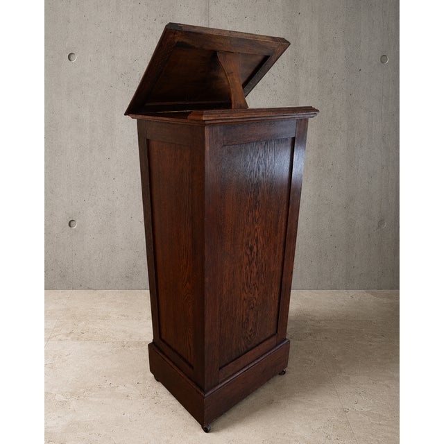 Wood Office Roller Shutter Cabinet, 1890s For Sale - Image 7 of 8