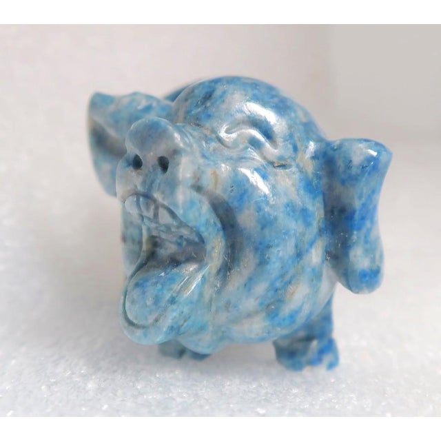 Gemstone Miniature Well-Carved Lapiz Lazuli Piglet - Pig, Piggy.! For Sale - Image 7 of 12