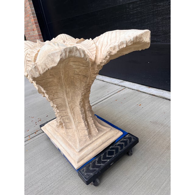 Antique White Vintage Serge Roche Palm Beach Chic Art Deco Palm Leaf Dining Table For Sale - Image 8 of 11