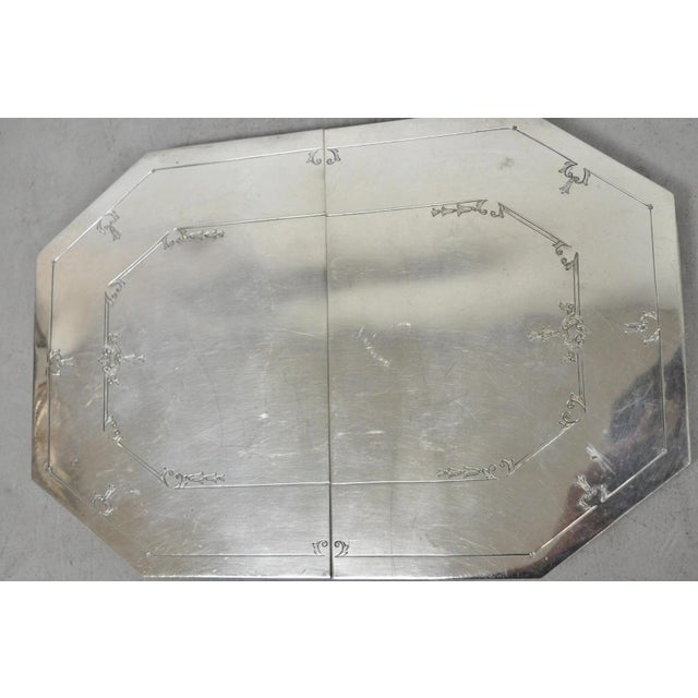 Antique Sheffield Victorian Silver Plated Expanding Octagonal Pot Trivet For Sale - Image 9 of 14