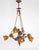 Goldenrod Antique Art Nouveau Chandelier with Putto For Sale - Image 8 of 8
