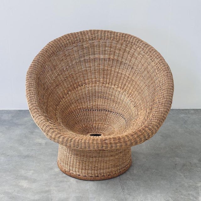 Egon Eiermann Wicker E10 Lounge Chair by Egon Eiermann, Germany, 1960s For Sale - Image 4 of 15