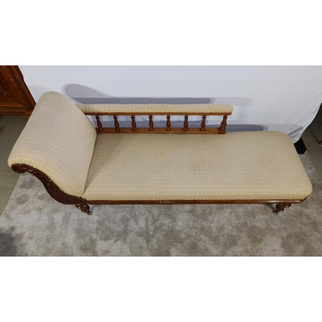 Long Victorian Mahogany Chaise Lounge, England, 19th Century For Sale - Image 4 of 18