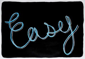 "Easy" Contemporary Word Art Ink Painting by Ryan Rivadeneyra