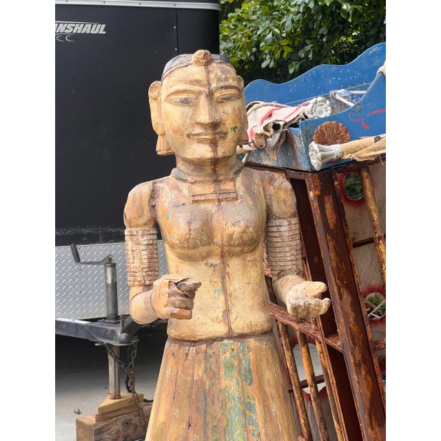 Asian Antique Life Size Wooden Statues a Pair Chairish