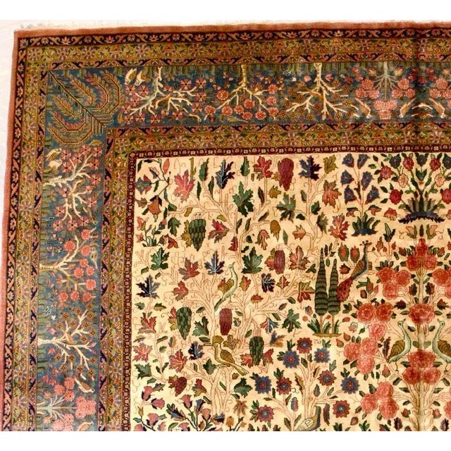 Antique Kashan Rug 11'2'' X 15'1'' For Sale - Image 4 of 10