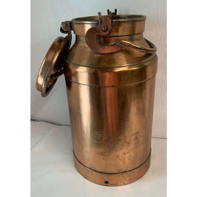 Copper Vintage French Copper Milk Can Umbrella Stand For Sale - Image 8 of 11