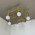 Gio Ponti Italian Space Age Brass Ceiling Sconce in the style of Stilnovo, Italy, 1970s For Sale - Image 4 of 18