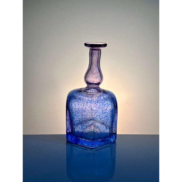 Blue Artist Collection Antikva Series Art Vase in Glass by Bertil Vallien for Kosta Boda, Sweden, 1970s For Sale - Image 8 of 15