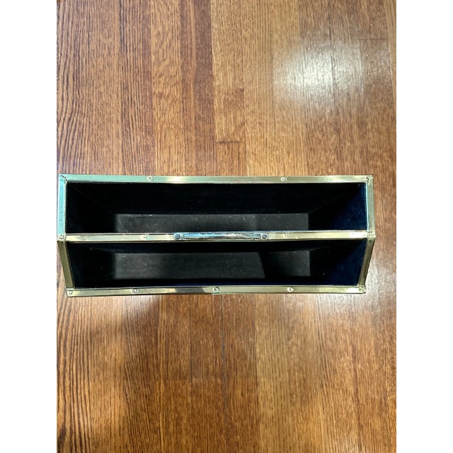 Vintage Hammered Brass Magazine Rack -Elegant English Design, Great Condition” For Sale - Image 10 of 11