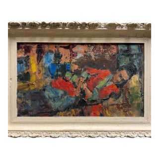 An Impressionist Oil on Canvas of a Sleeping Beauty For Sale