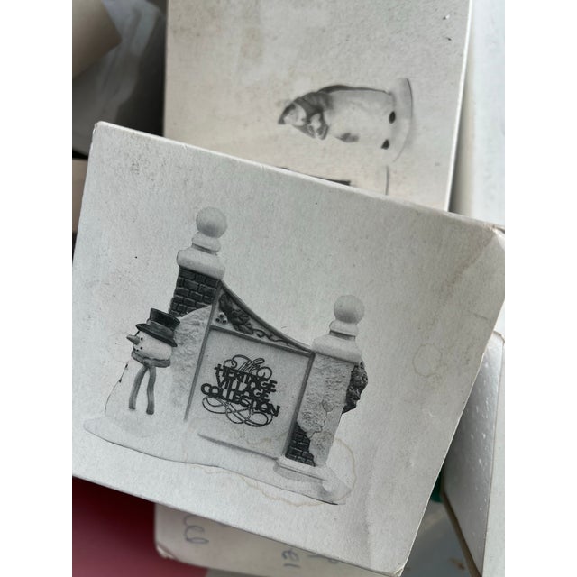 1970s Huge Collection of Vintage Christmas Heritage Village Collection Ceramic Designs. Garfield Christmas Houses Bonus- Set of 10 For Sale - Image 5 of 11