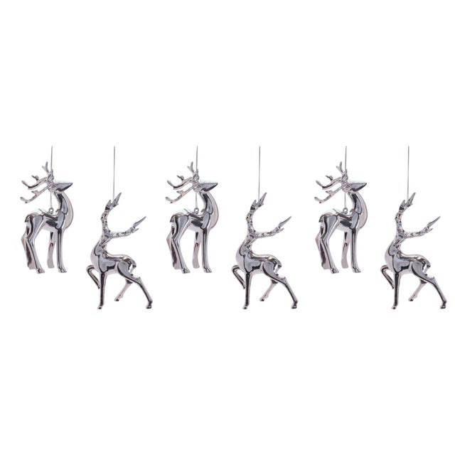 2020s Glass Deer Ornaments (Set of 6) For Sale - Image 5 of 5
